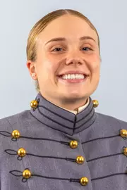 Bethany Slivka Headshot with Cadet full dress gray uniform on.