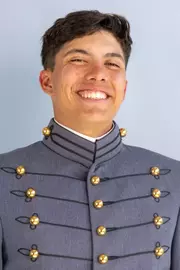 Matias Feoli Headshot with Cadet full dress gray on.