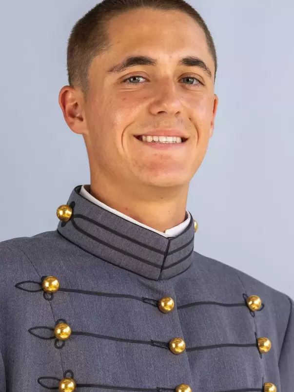 Rudy Mazzola Headshot with Cadet full dress gray on.