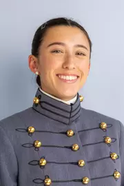 Isabella Brilliant Headshot with Cadet full dress gray on.