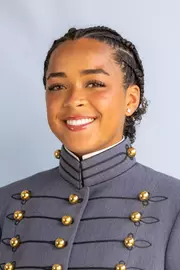 Olivia Manson Headshot with Cadet full dress gray on.
