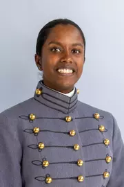 Vennmukiil Mathivanan Headshot with Cadet full dress gray on.