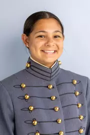 Olivia Mellynchuk Headshot with Cadet full dress gray on.