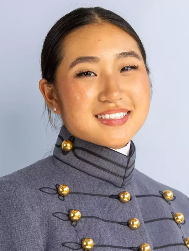 Chelsie Son Headshot with Cadet full dress gray on.