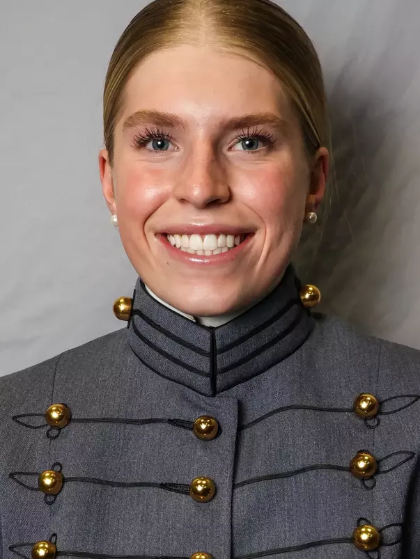 Kendall Holloway Headshot with Cadet full dress gray.
