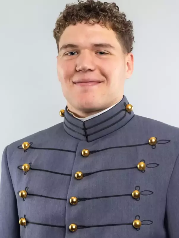 Josiah Overbeek Headshot with Cadet full dress gray.