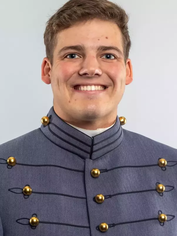 Andrew Berg Headshot with Cadet full dress gray.