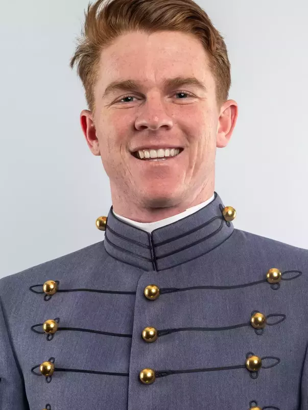 Chris Barr Headshot with Cadet full dress gray.