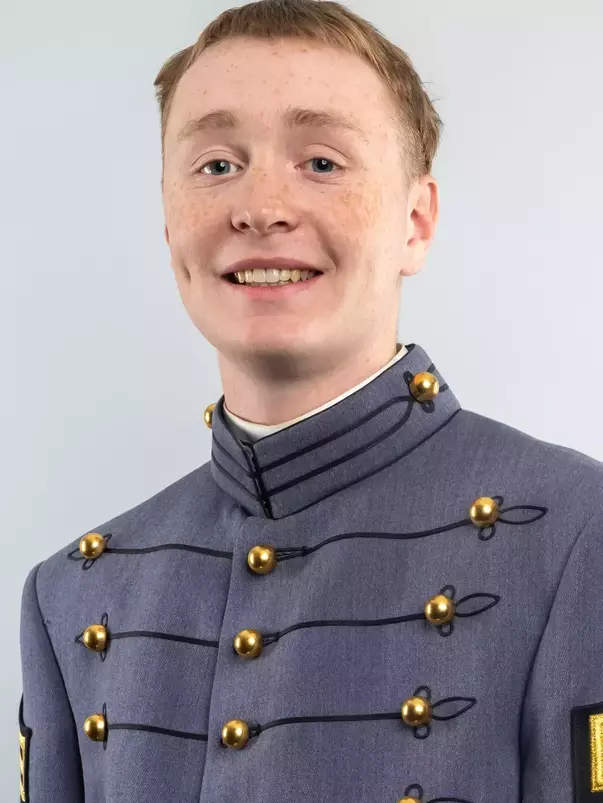 Ryan Webber Headshot with Cadet full dress gray.