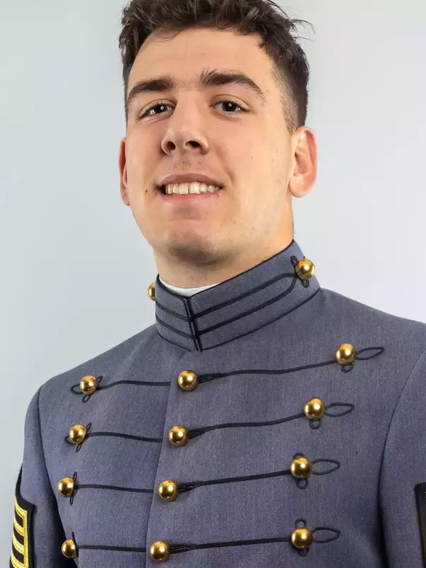 Ian Standlee Headshot with Cadet full dress gray.