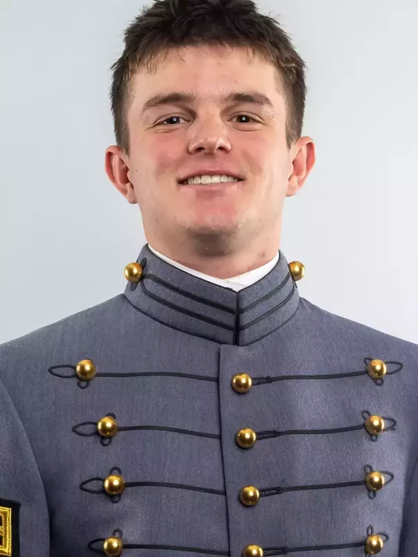 Kaden Youmans Headshot with Cadet full dress gray.