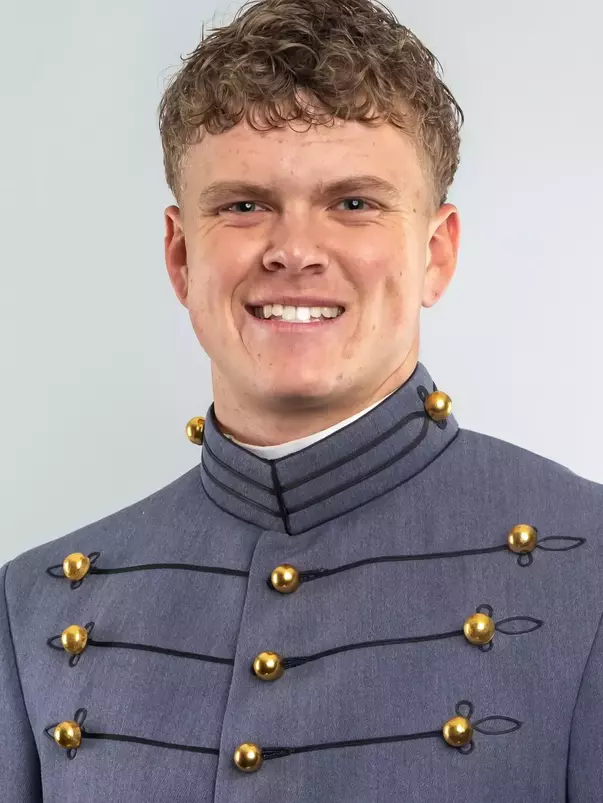 Sean Newton Headshot with Cadet full dress gray.