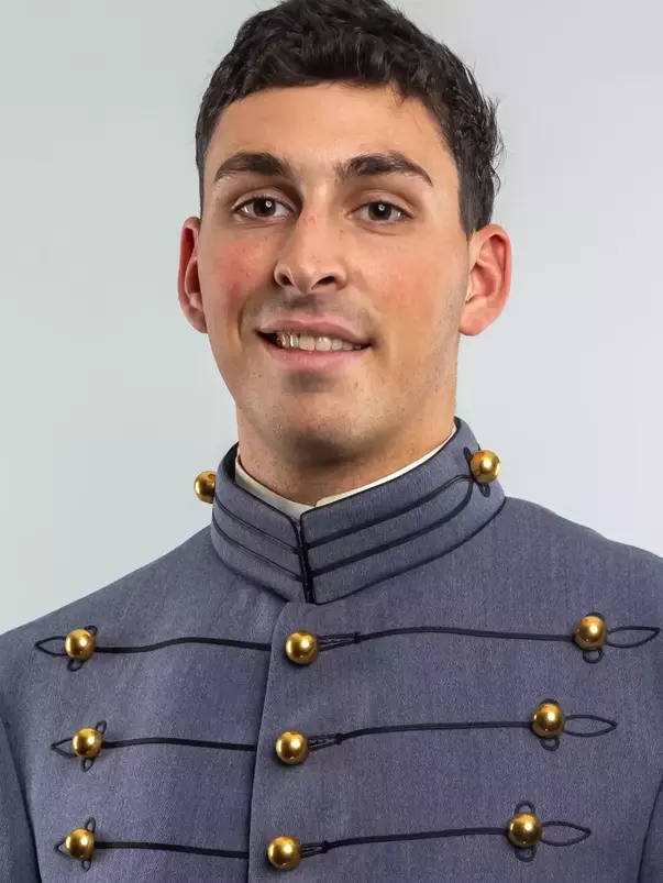 Max McGlone Headshot with Cadet full dress gray.