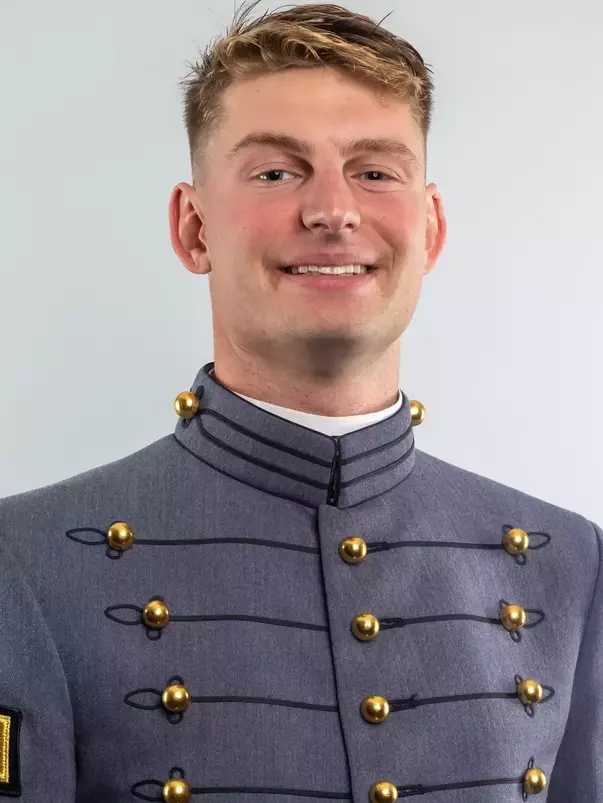 Addison Ainsworth Headshot with Cadet full dress gray.