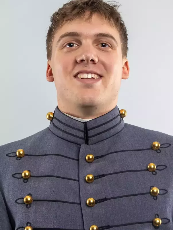 Jakob Vanderhave Headshot with Cadet full dress gray.