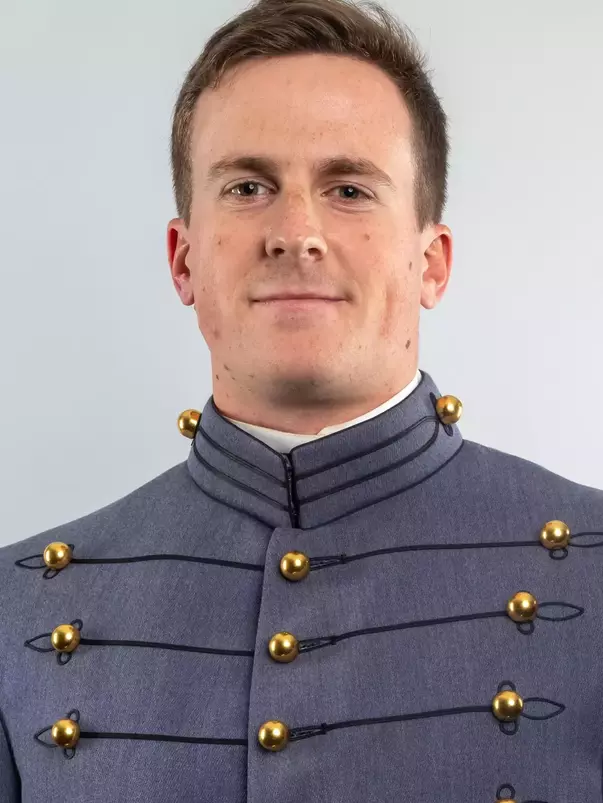 Trey Ates Headshot with Cadet full dress gray.
