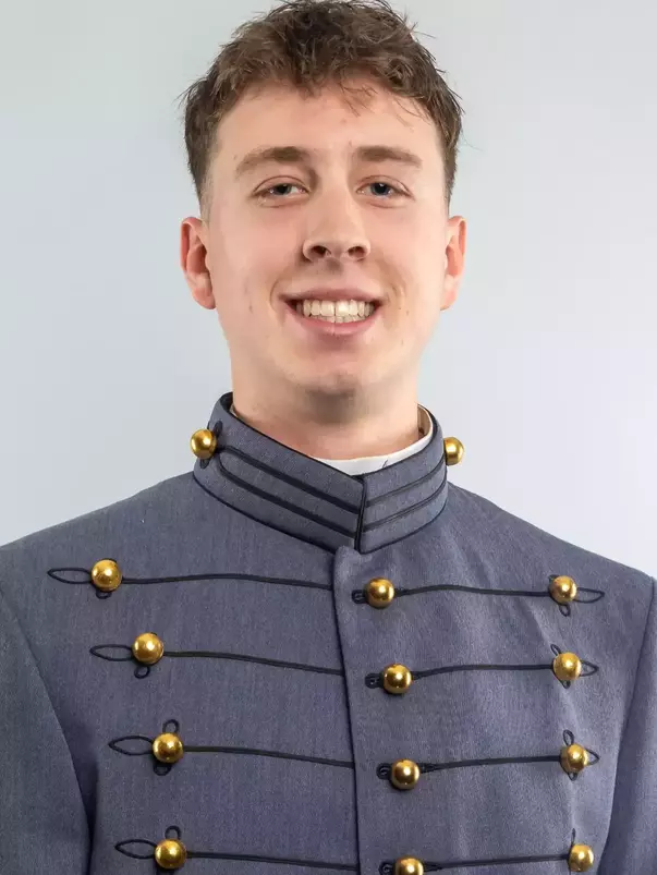Robbie Penswick Headshot with Cadet full dress gray.