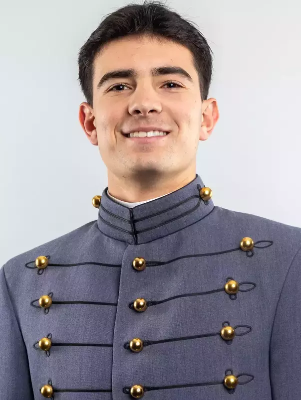 Jake Pineda Headshot with Cadet full dress gray.