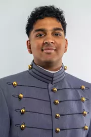Noah Kalarickal Headshot with Cadet full dress gray.