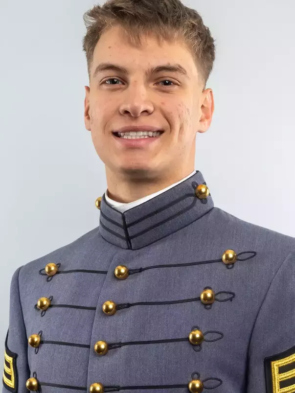 Max Doneca Headshot with Cadet full dress gray.