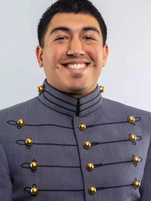 Anthony Ramirez Headshot with Cadet full dress gray.