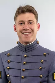 Zac Farrell Headshot with Cadet full dress gray.