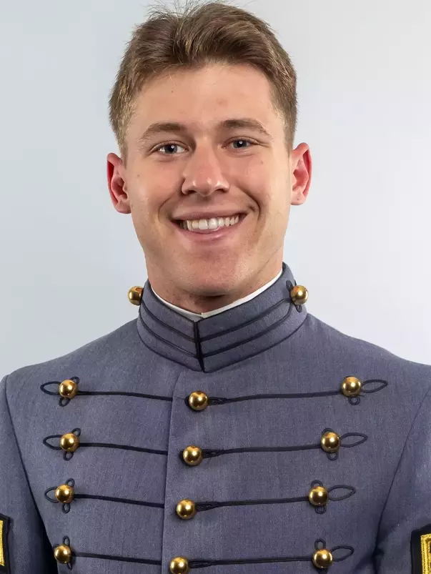 Zac Farrell Headshot with Cadet full dress gray.