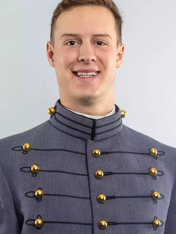 Michael Delph Headshot with Cadet full dress gray.