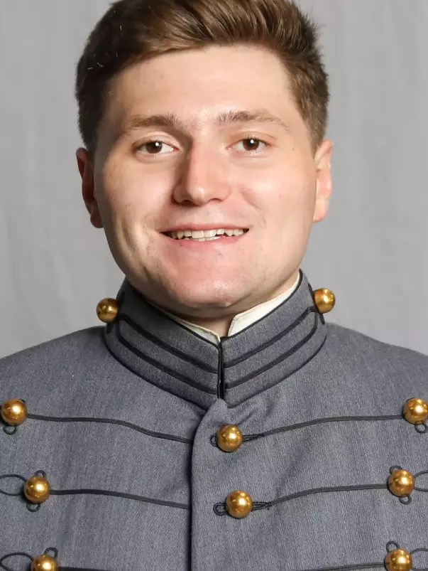 Brock Jones has his 2026-27 headshot photo taken.