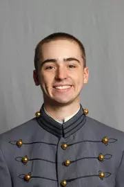Connor Jalbert has his 2026-27 headshot photo taken.