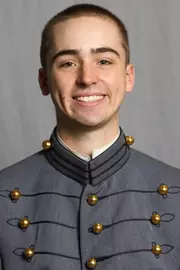 Connor Jalbert has his 2026-27 headshot photo taken.