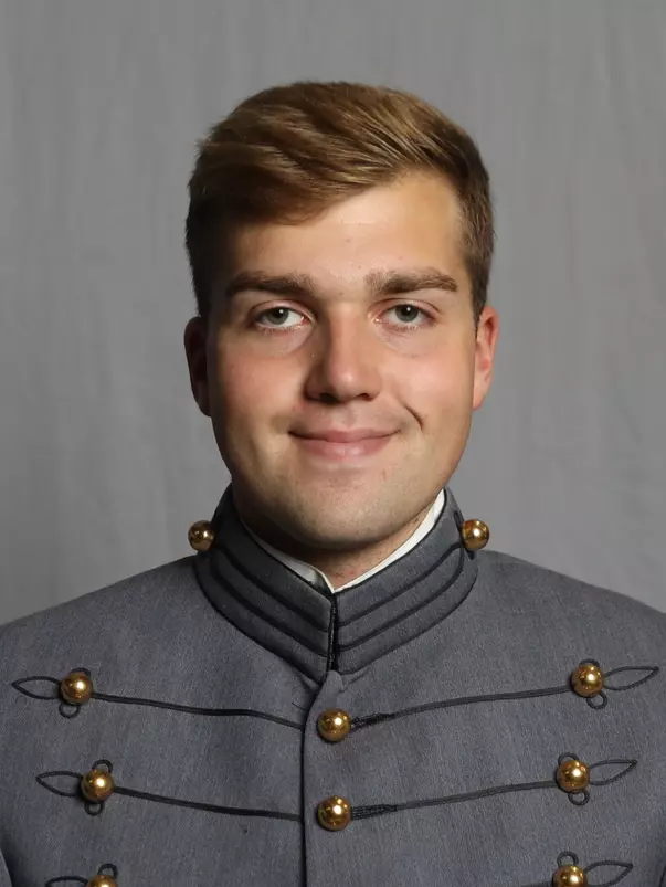 Gus Holt has his 2026-27 headshot photo taken.