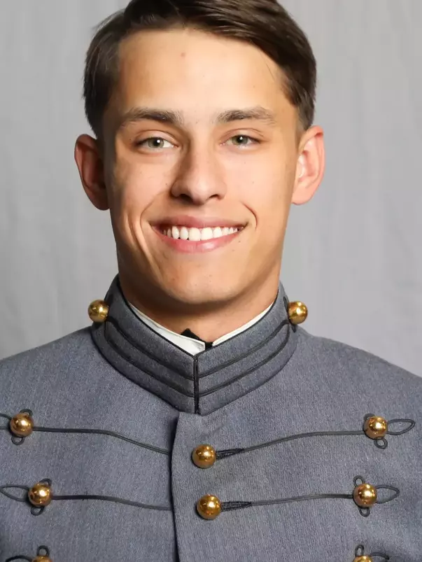 Jacob Biron has his 2026-27 headshot photo taken.