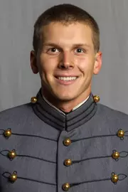 Owen Crudale has his 2026-27 headshot photo taken.