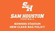 New Bowers Stadium Clear Bag Policy