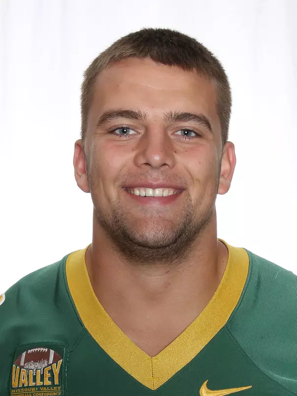 North Dakota State University football headshots. Photo by Carrie Snyder