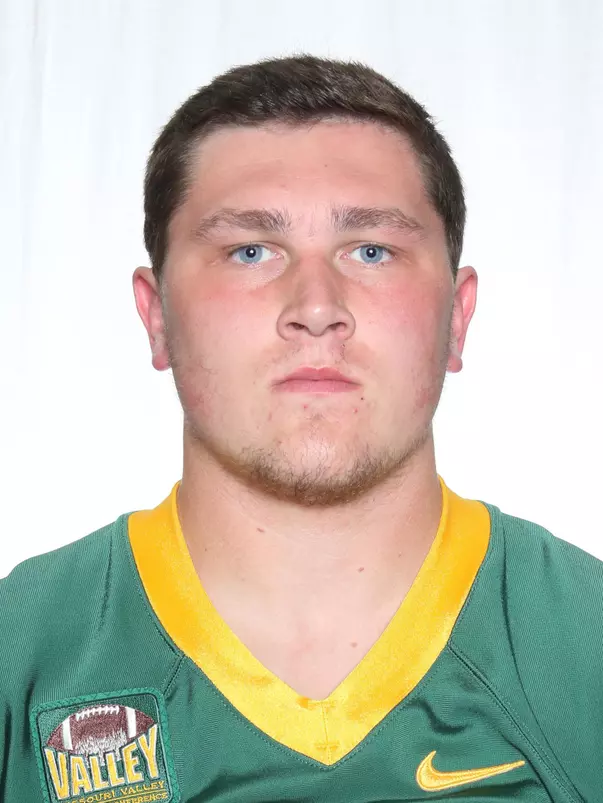 North Dakota State University football headshots. Photo by Carrie Snyder
