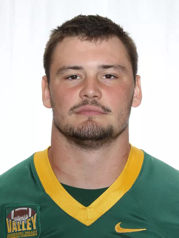 North Dakota State University football headshots. Photo by Carrie Snyder