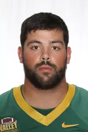 North Dakota State University football headshots. Photo by Carrie Snyder
