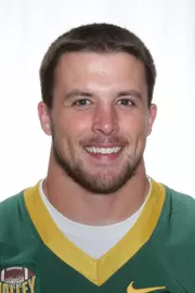 North Dakota State University football headshots. Photo by Carrie Snyder
