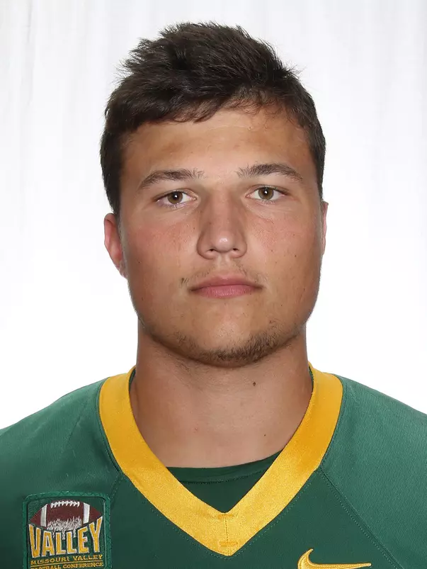 North Dakota State University football headshots. Photo by Carrie Snyder