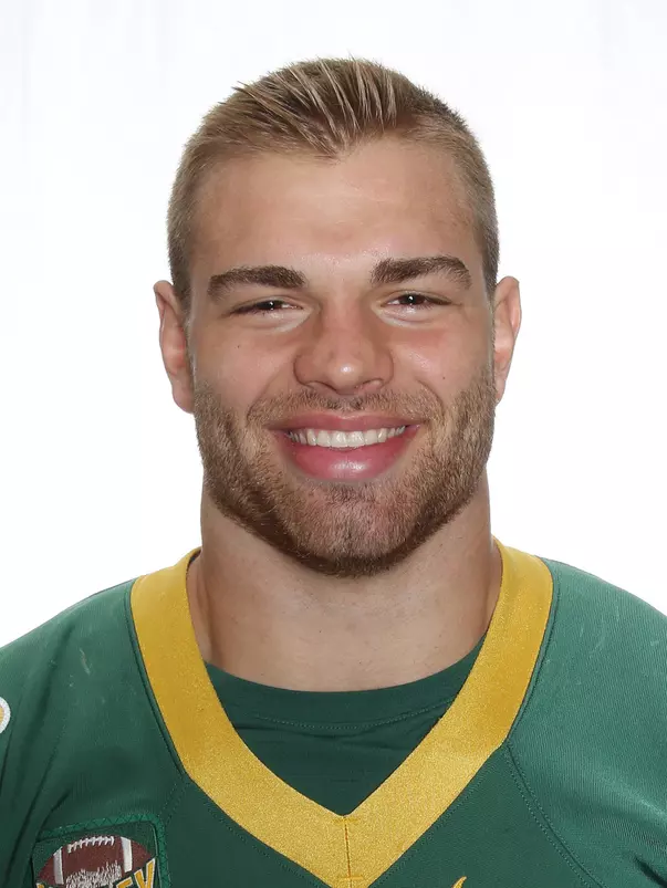 North Dakota State University football headshots. Photo by Carrie Snyder