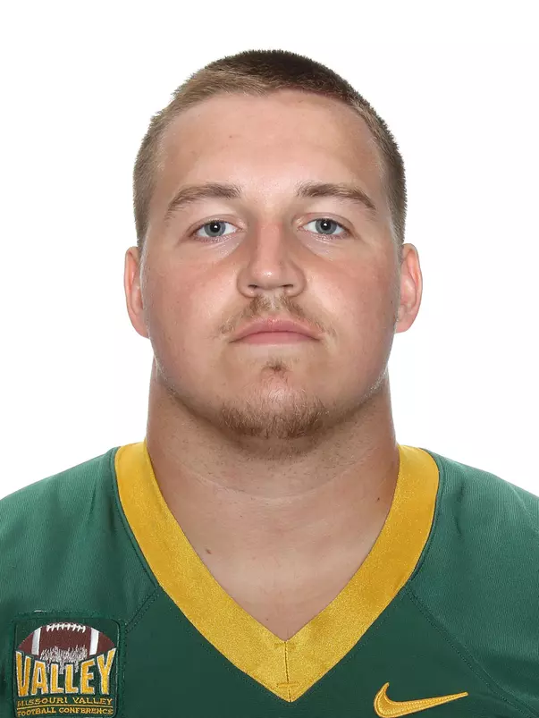 North Dakota State University football headshots. Photo by Carrie Snyder