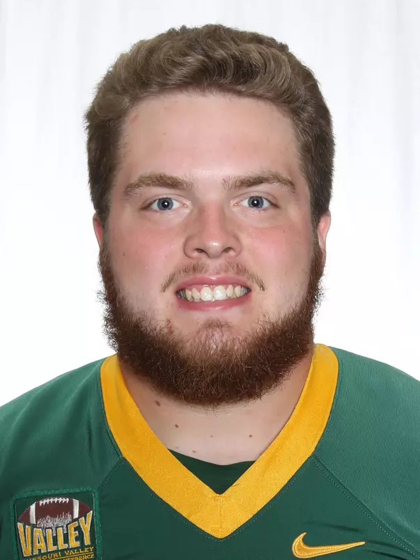 North Dakota State University football headshots. Photo by Carrie Snyder