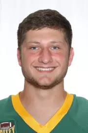 North Dakota State University football headshots. Photo by Carrie Snyder