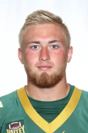 North Dakota State University football headshots. Photo by Carrie Snyder
