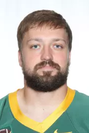 North Dakota State University football headshots. Photo by Carrie Snyder