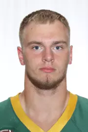 North Dakota State University football headshots. Photo by Carrie Snyder