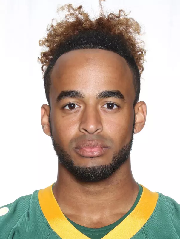 North Dakota State University football headshots. Photo by Carrie Snyder