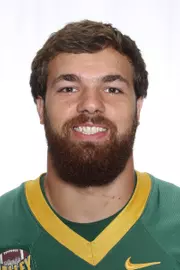 North Dakota State University football headshots. Photo by Carrie Snyder